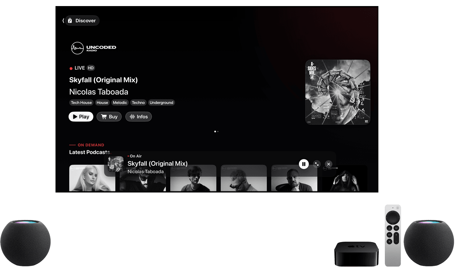 Uncoded Radio TV app
